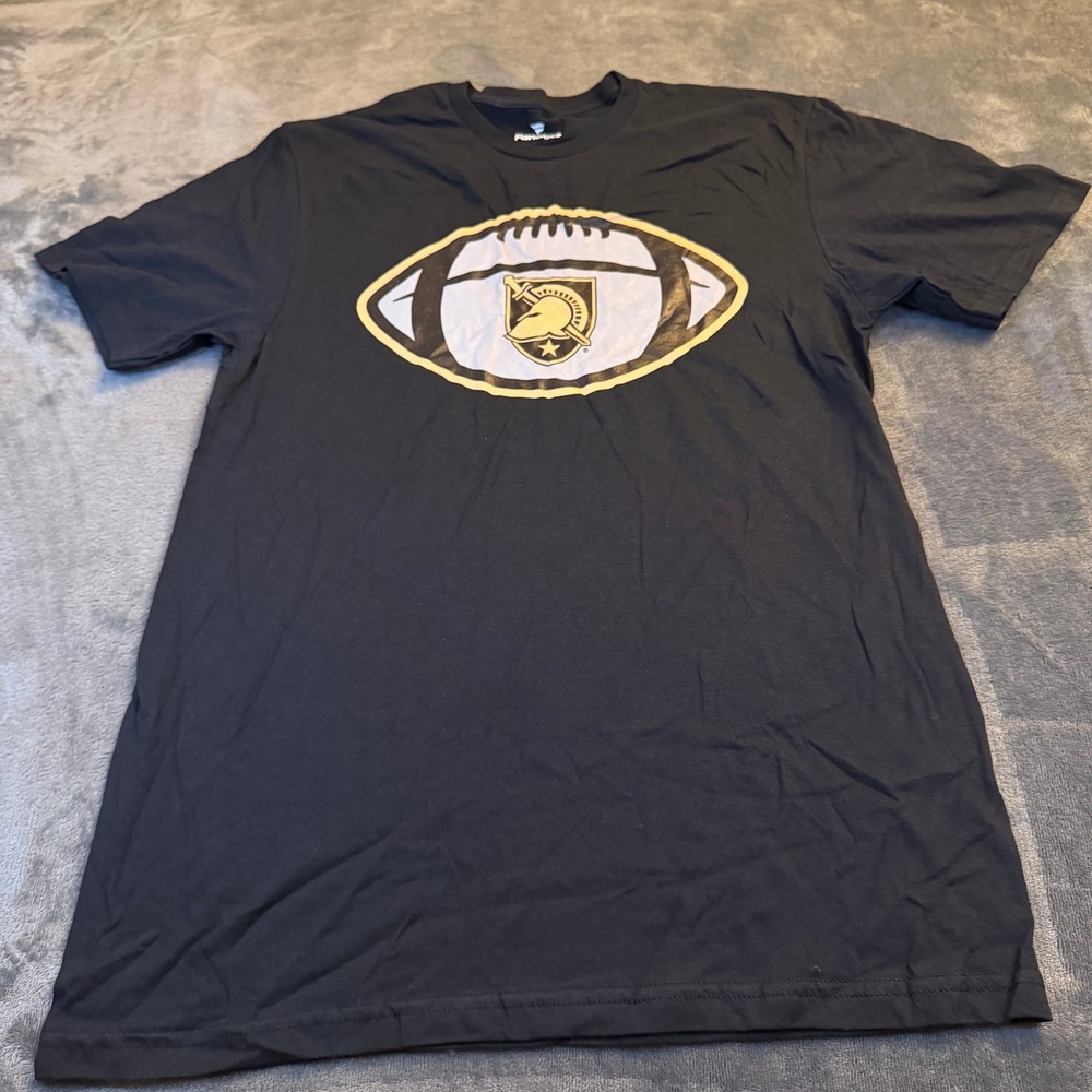 Fanatics Black Army  Black Knights Football T Shirt‎ Men's Size Medium